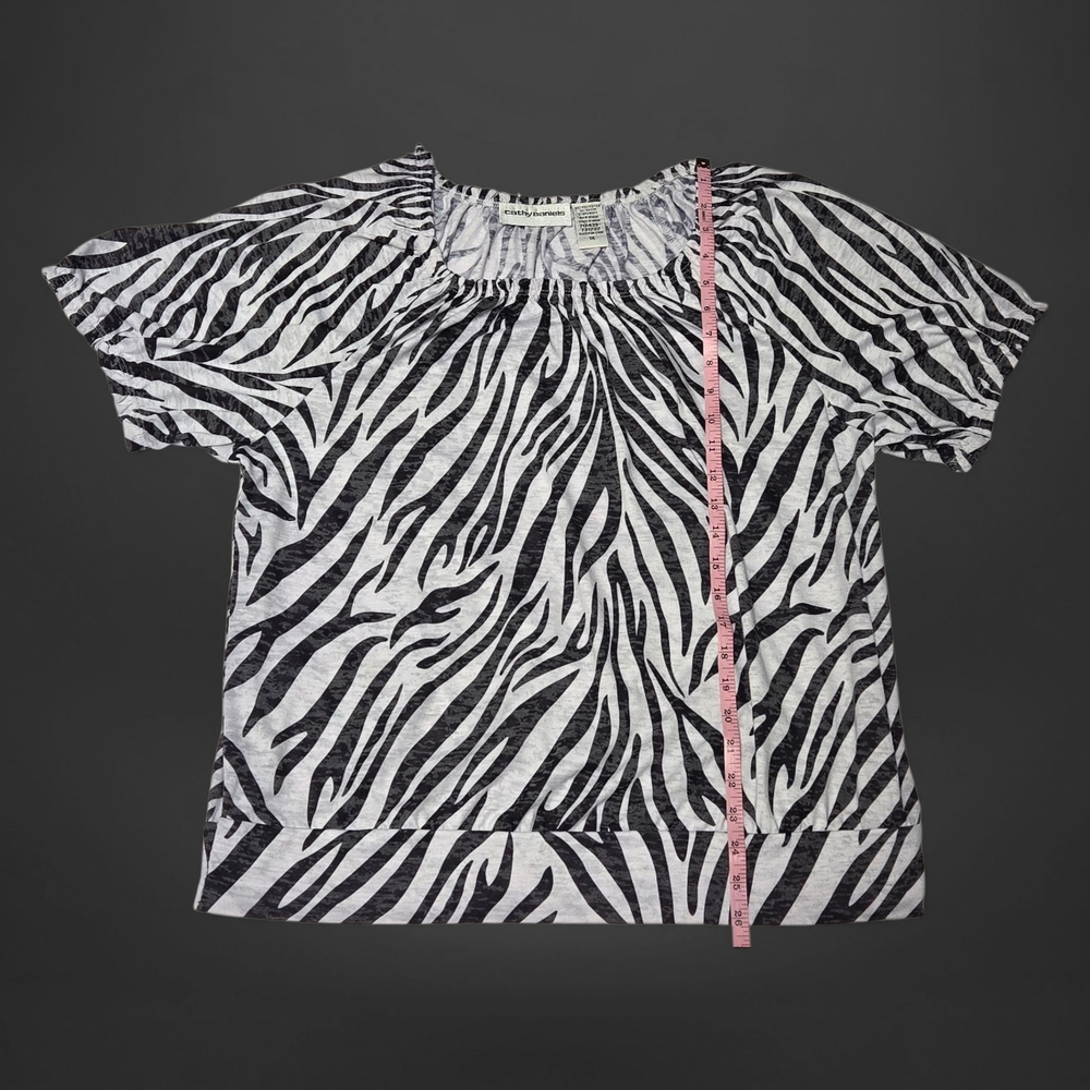 Cathy Daniels Zebra Print Blouse - Picture 2 of 5